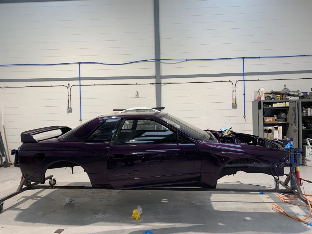 900hp r32 gtr in for full rust repair and a respray in midnight purple