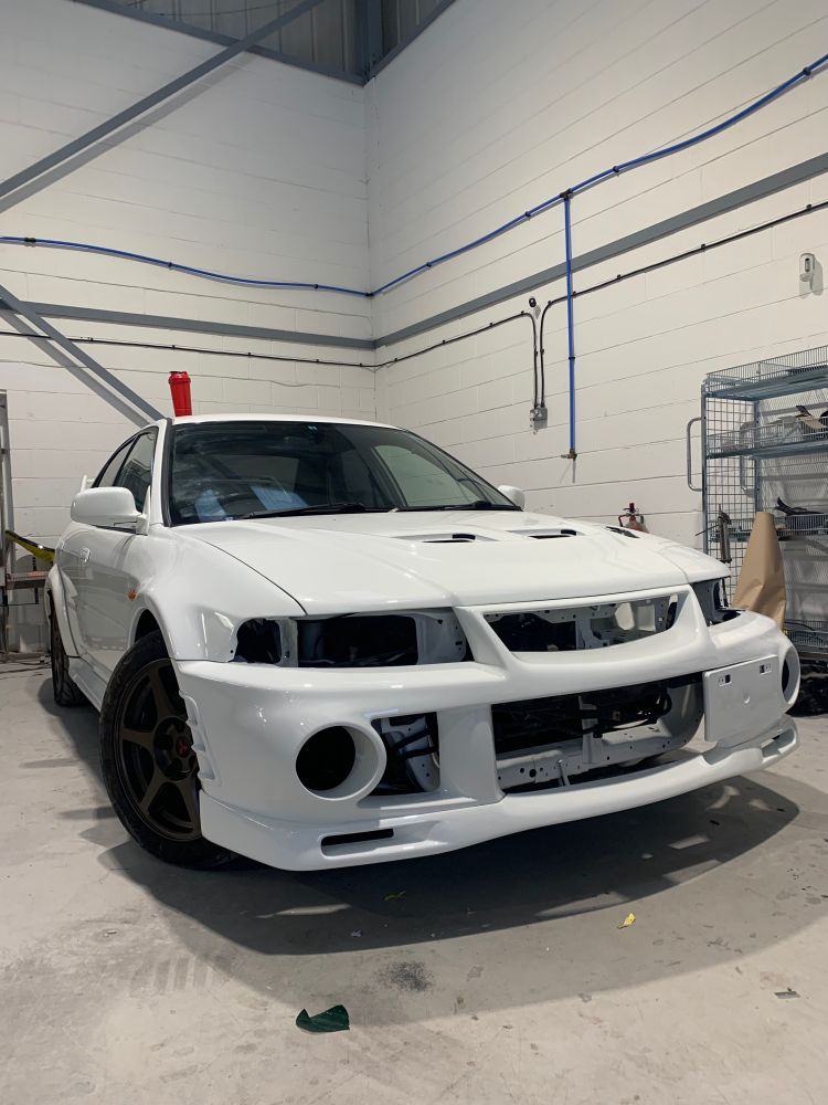 evo in for crash damage repair