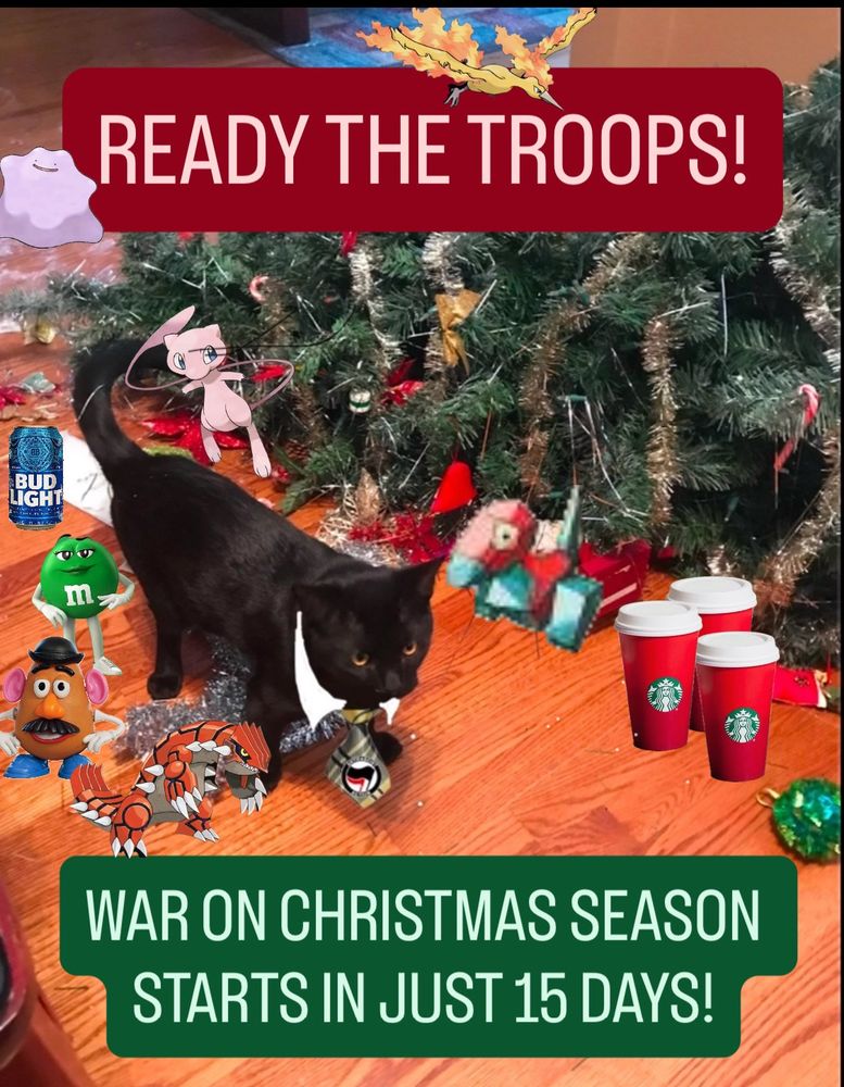 antifa office cat has added several no-gender Pokémon to their War On Christmas troops.