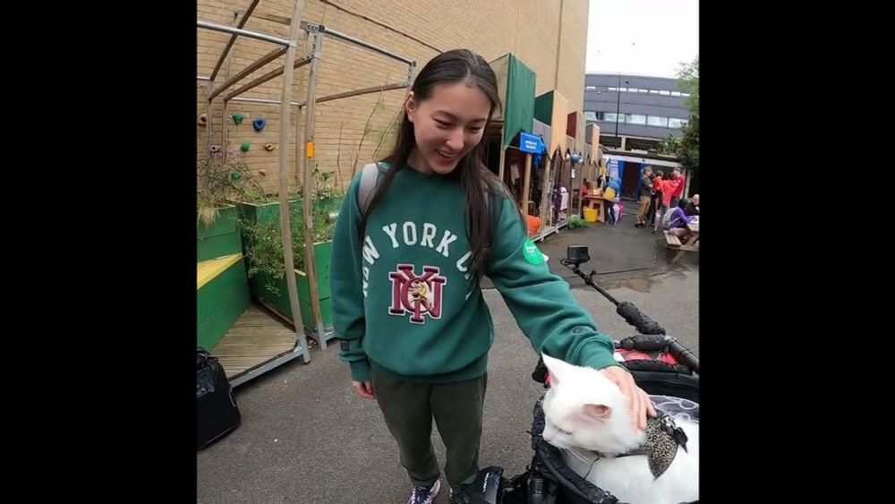 First ride out since our trip, went to visit the #ShareTheJoy festival. 😺🚴