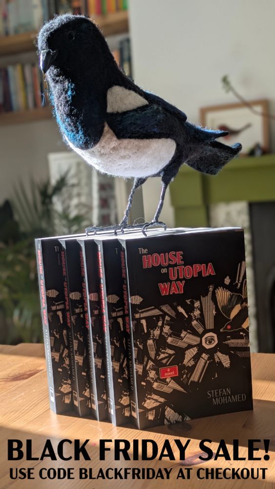 magpie with books