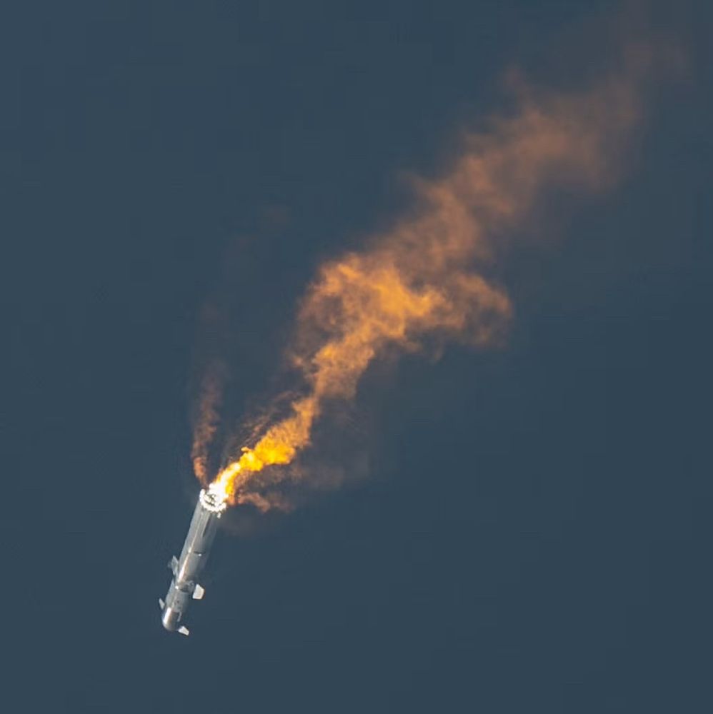 Elon Musk’s SpaceX rocket exploding in the air. 