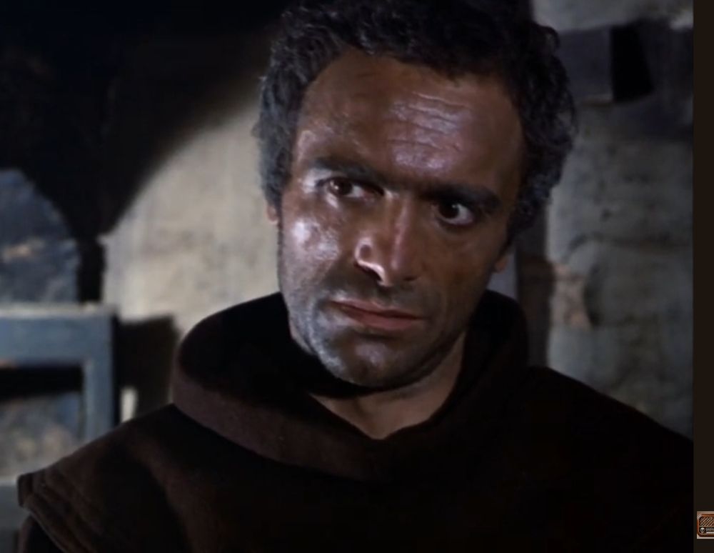 A picture of Luigi Pistilli in a monk's get up, who I am here implying is an actor called Bill Stubing who played a role in a film that doesn't exist.