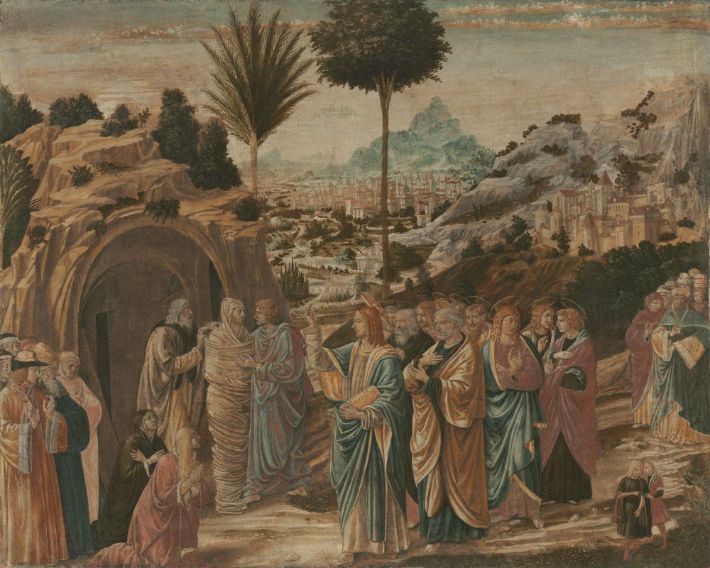 Painting of the raising of Lazarus. Open access image Courtesy of the National Gallery of Art, Washington
