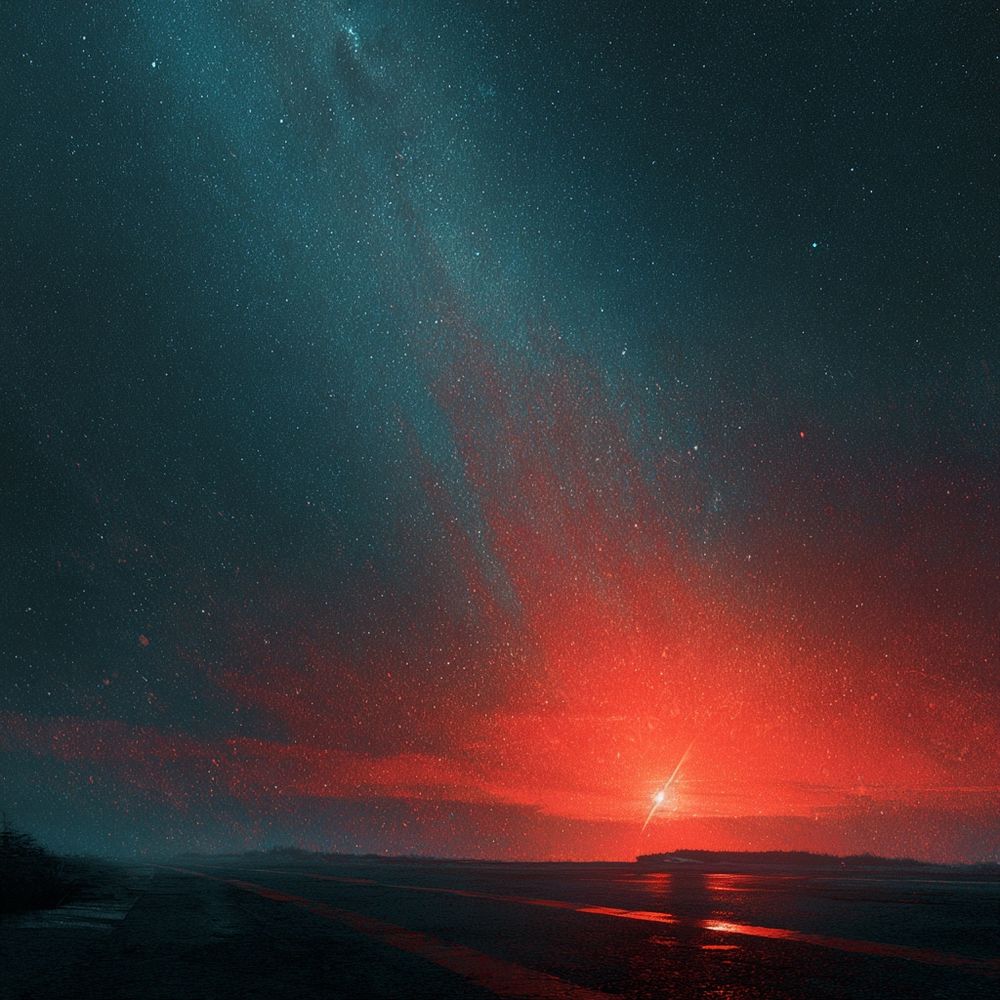 AI generated image. Sunset. 