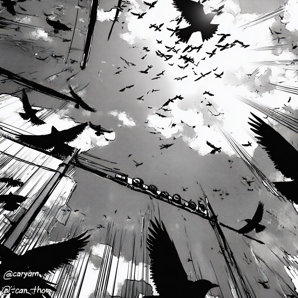 AI generated image. Birds