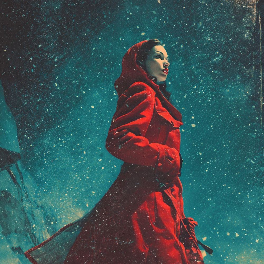 AI generated image. Red Riding Hood. 