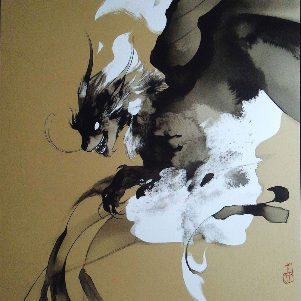 AI generated image. Dragon