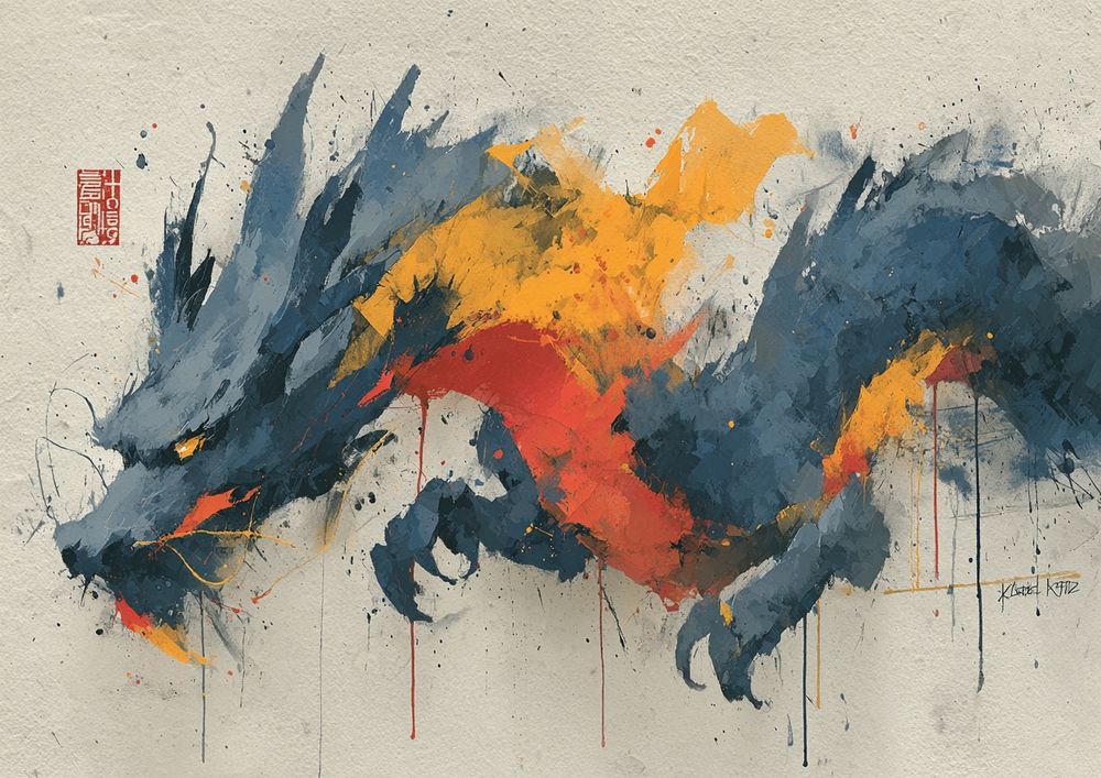 AI generated image. Dragon. 