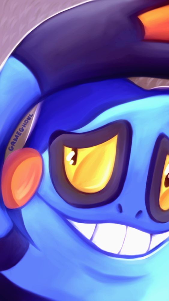 A Croagunk shielding from the sun