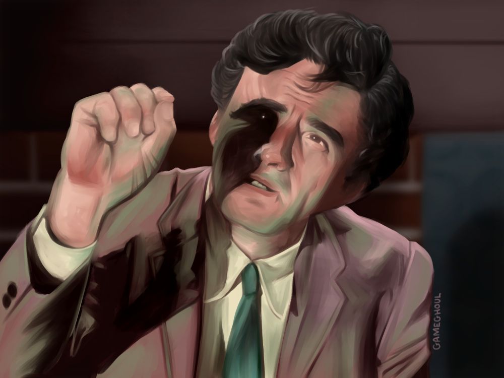 Painting of a screenshot from Columbo (TV series)