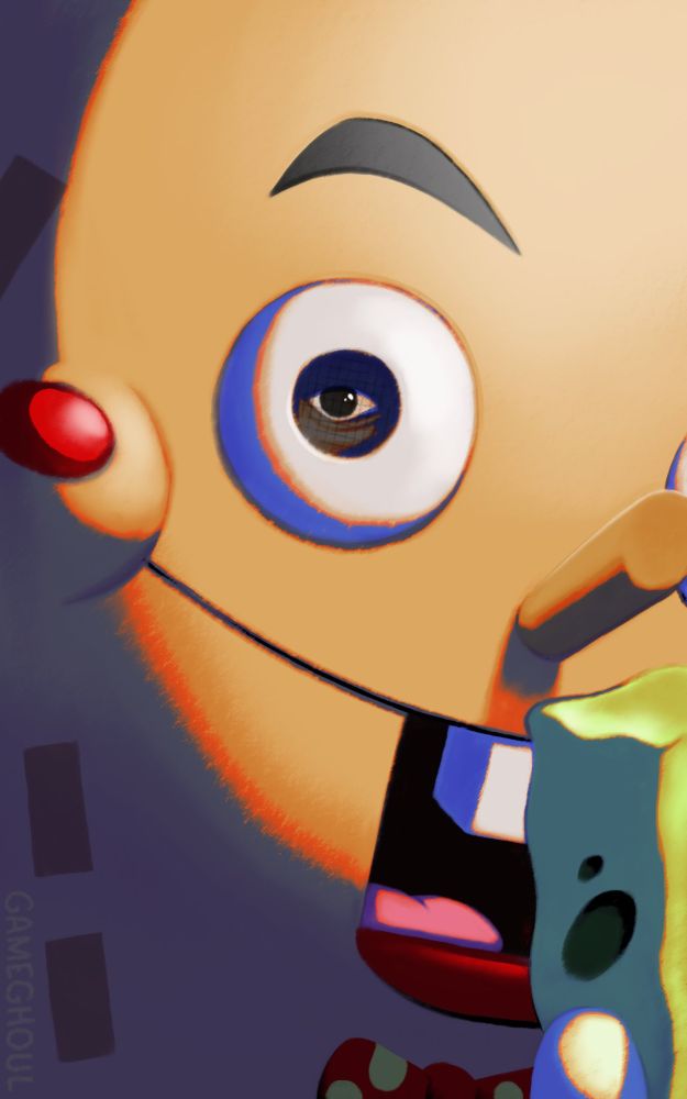 A painting of the Goofy Goober mascot from SpongeBob SquarePants.