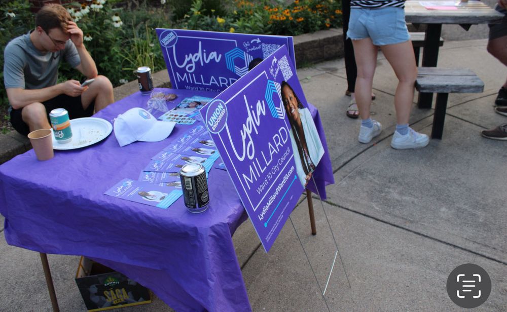 A picture of Lydia Millard’s table at National night out