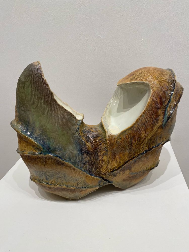 Thomas Connery ceramics gallery exhibition, “Current Currents Currently” - This piece is titled “That’s Not Baby Jesus”