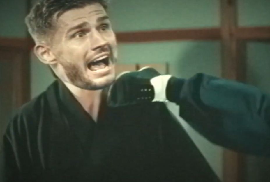 Matt Miazga getting kicked in the neck.