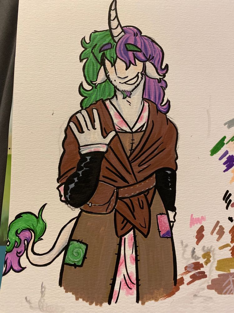 He has no name yet but he’s a cool unicorn guy