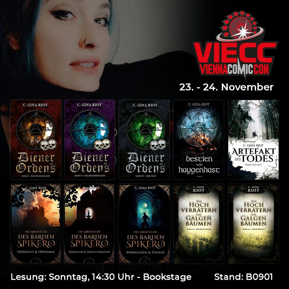 Vienna Comic Con - C. Gina Riot Autorin - Fantasyromane