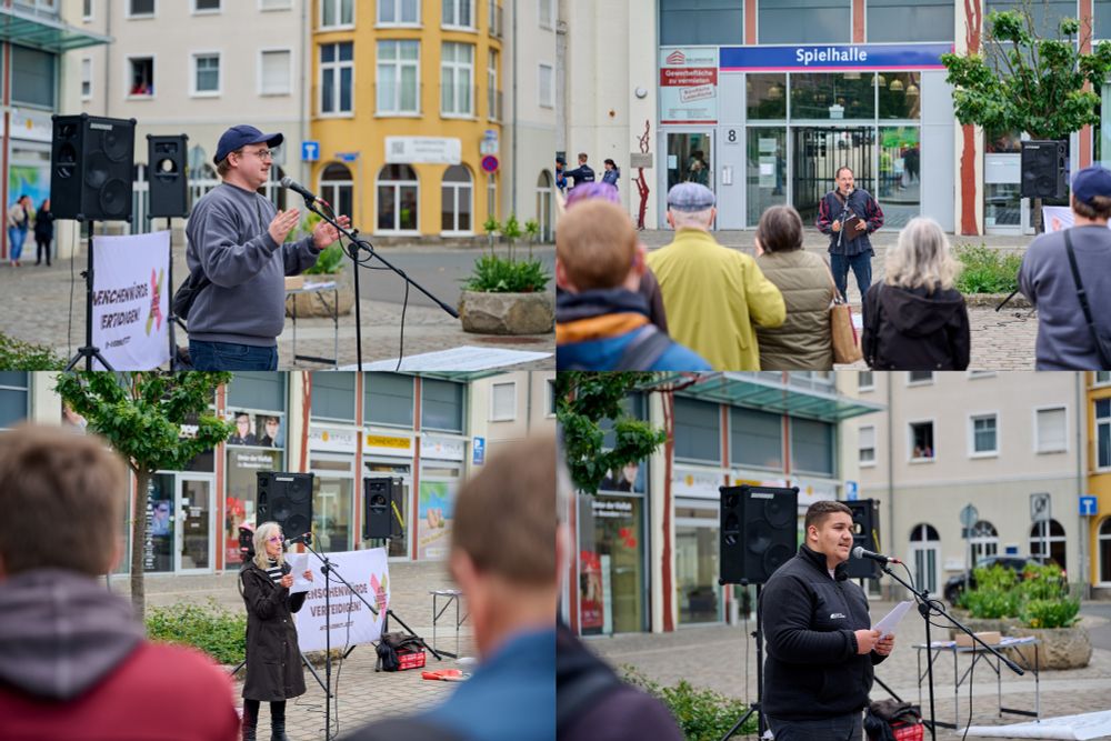 Eindrücke von der Kundgebung „AfD-Verbot jetzt!“ in Merseburg, 19.05.2025