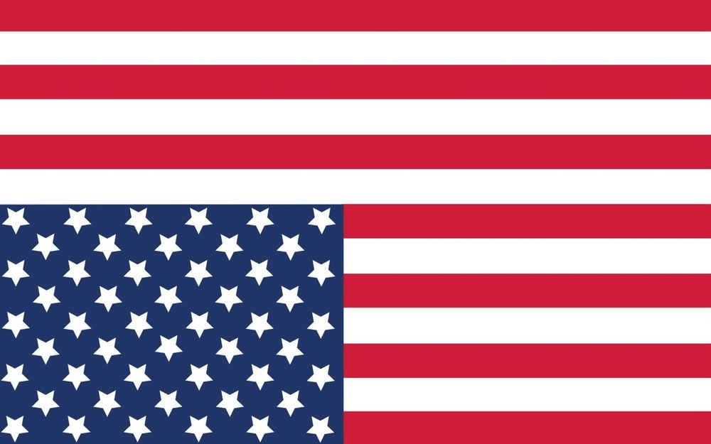 The American flag upside-down as a sign of distress.
