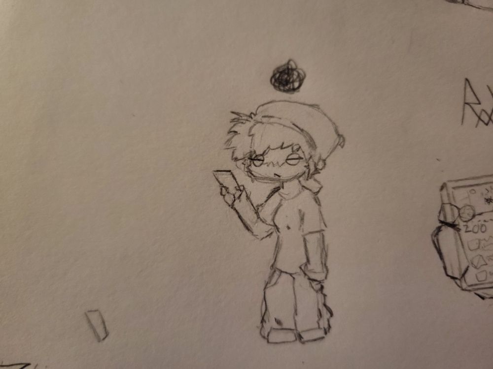 irl me holding my phone, looking annoyed