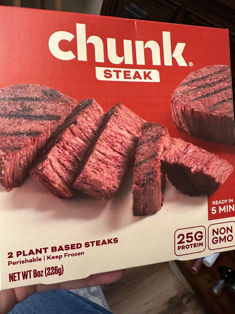 Box of chunk plant based slabs.