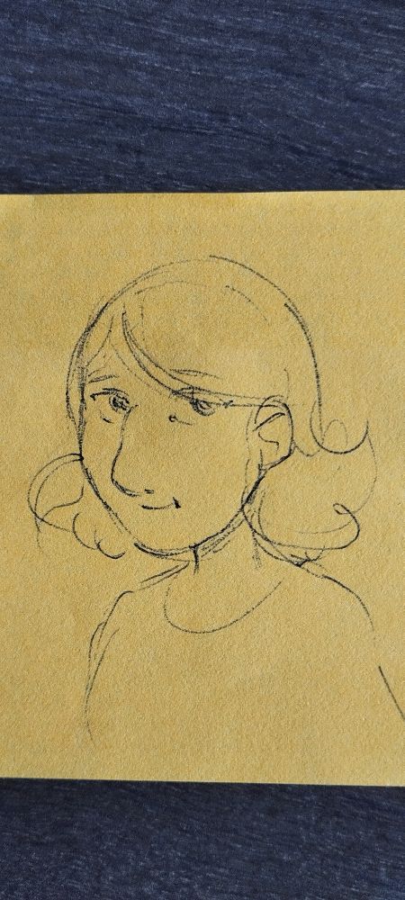 Dessin rapide d'une femme avec un nez