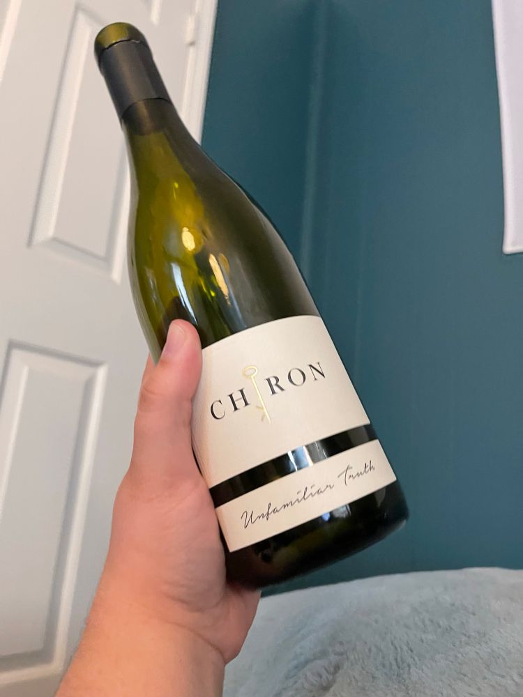 A bottle of Chiron Unfamiliar Truth Grenache