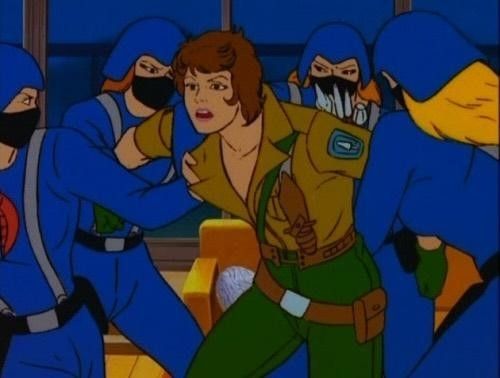 G.I Joe's Lady Jaye grabbed by a group of female Cobra officers