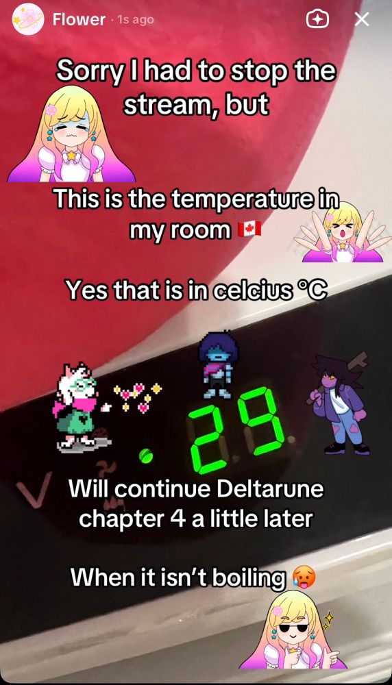 The temperature in my room is 29°C