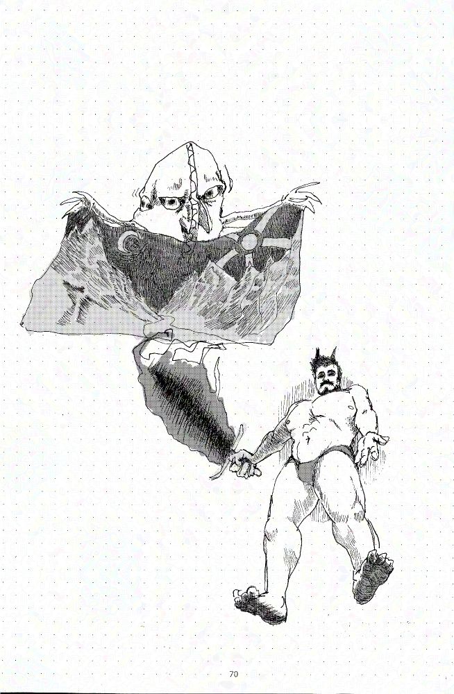 Matemshish and a random guy with a fire sword