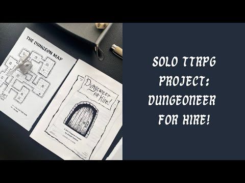 My Solo TTRPG Project (PLAYTHROUGH): Dungeoneer for Hire! | How to play my dungeon-crawler game!