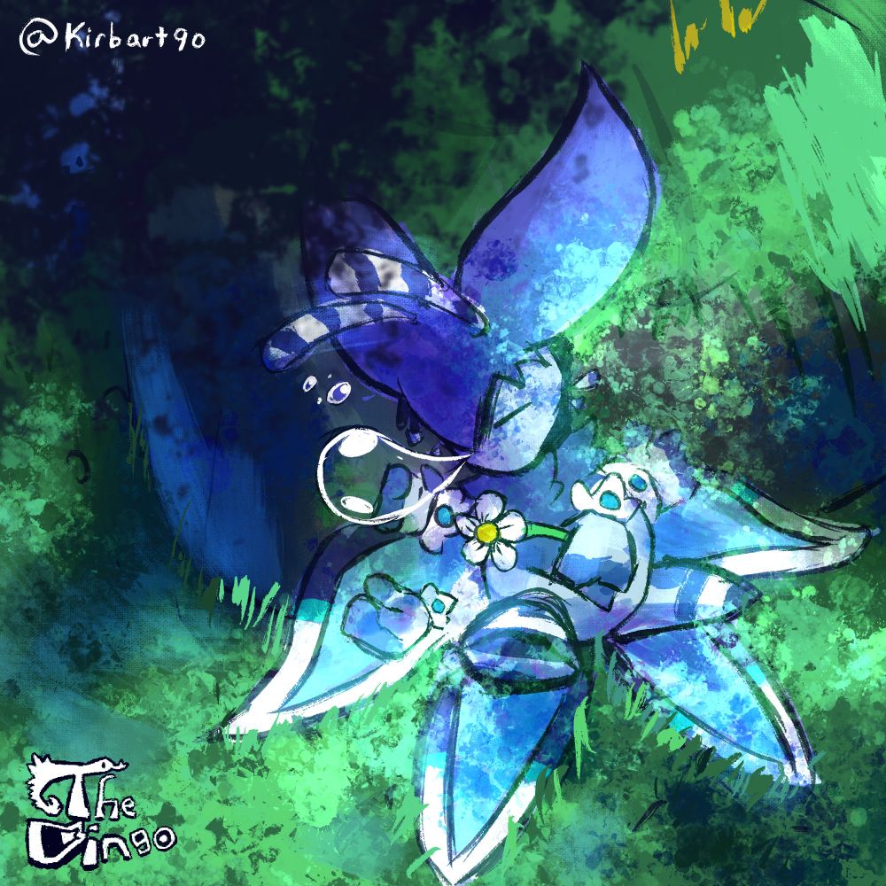 Adonis sleeping under a tree holding a flower.