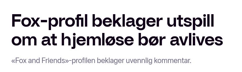 Fox-profil beklager utspill om at hjemløse bør avlives

«Fox and Friends»-profilen beklager uvennlig kommentar. 