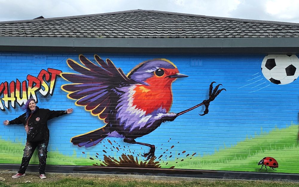 Painted for Robins FC youth football team in Swindon