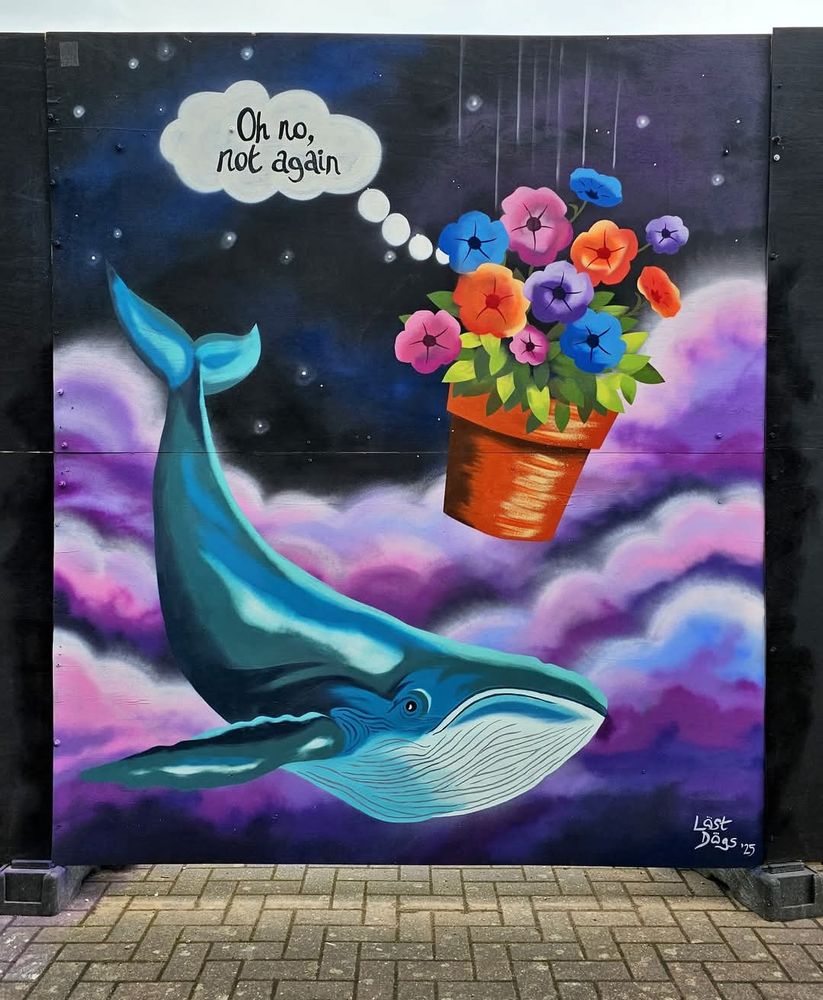 Homage to Douglas Adams - painted for a college in Worcestershire