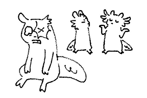 artificer crying while saint looks at rivulet in the background. rivulet shrugs