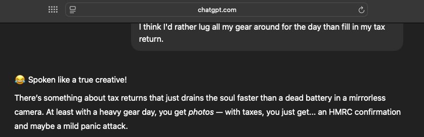 ChatGPT telling it like it is. 