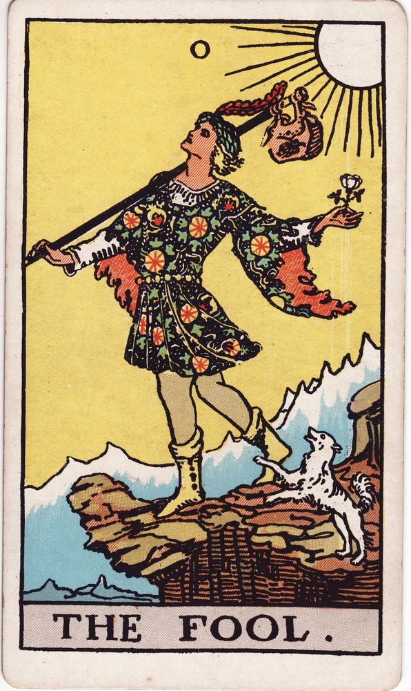 The Fool tarot card from the Rider-Waite-Smith deck