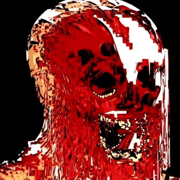 wojak with its face melting off