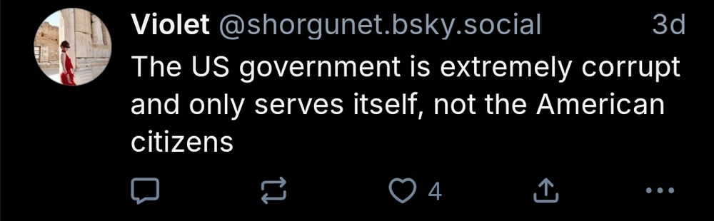 A skeet from violet also from 3 days ago with the same exact texts. 