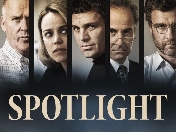 The image shows the film poster for the 2015 film Spotlight. 
