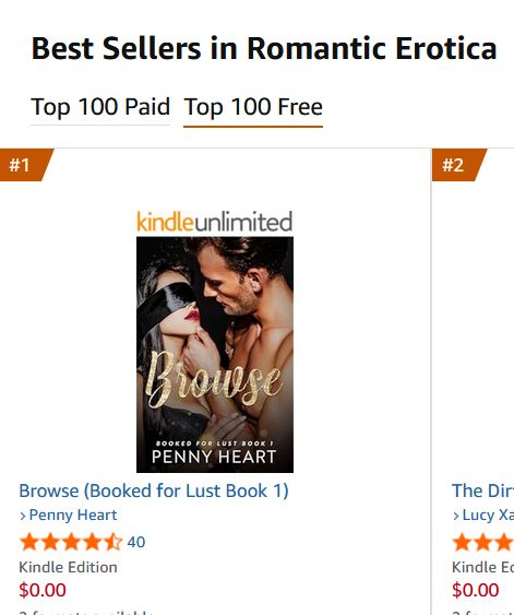 image shows Top 100 Free Best Sellers in Romantic Er0tica - Browse is #1