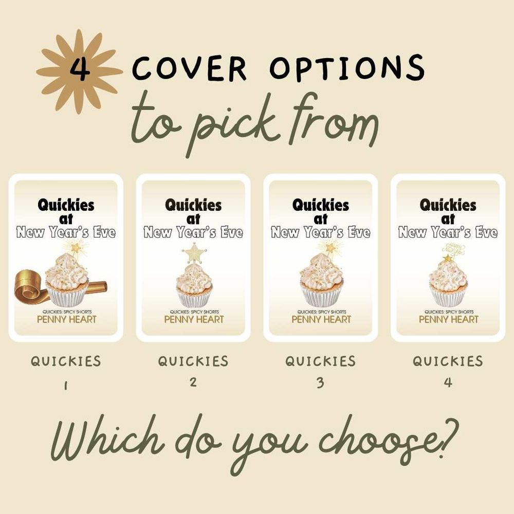 4 choices for the cover for Quickies at New Year's Eve