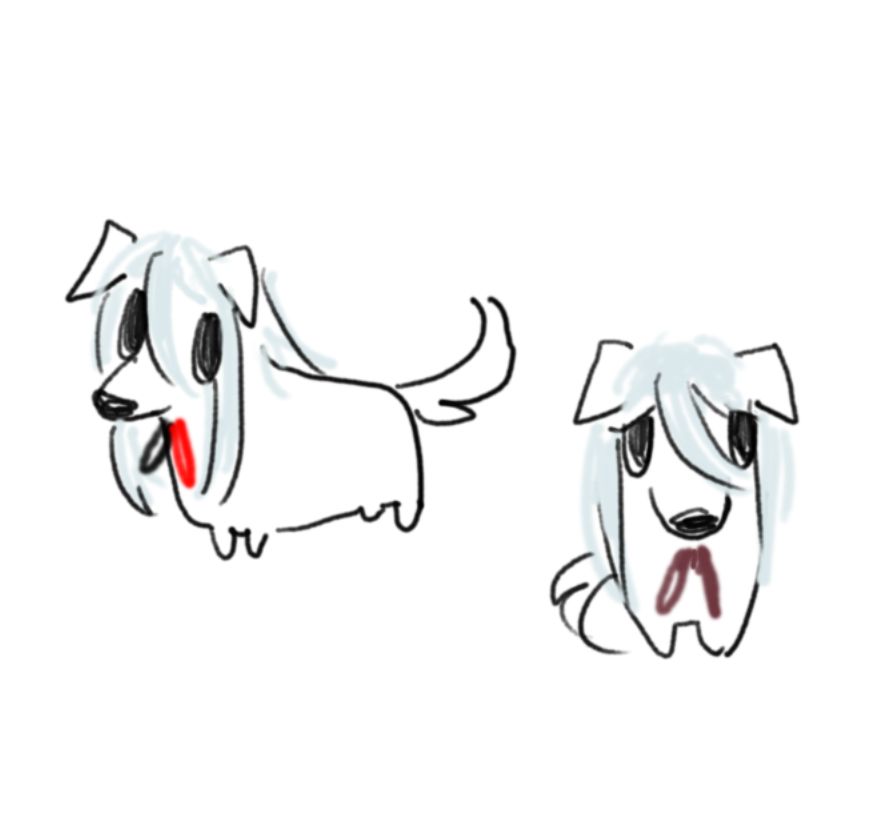 stupid doodles of kanade as puppy