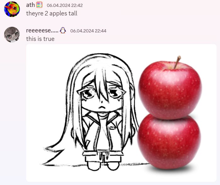 screenshot from discord. first message is from a user named ath, saying 