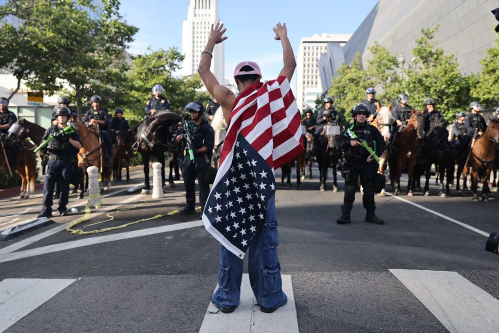 No Kings protests: Dispersal order in L.A. as police push protesters from downtown