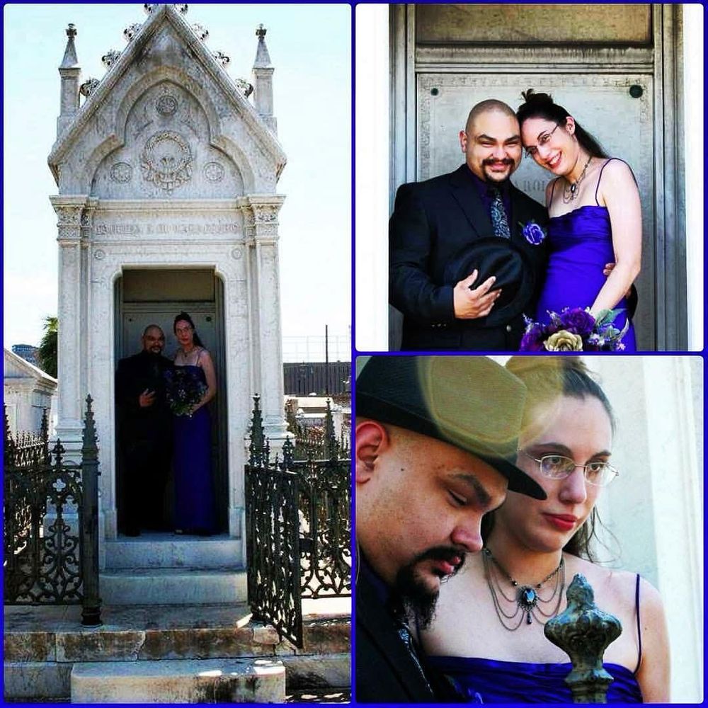 Cemetery wedding. 