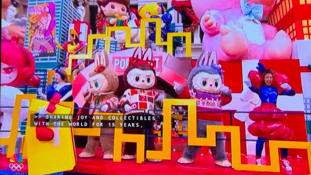 a labubu float at the macy’s parade