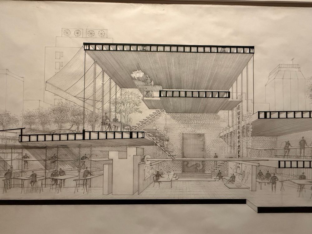 Paul Rudolph, section perspective, architects office, center detail