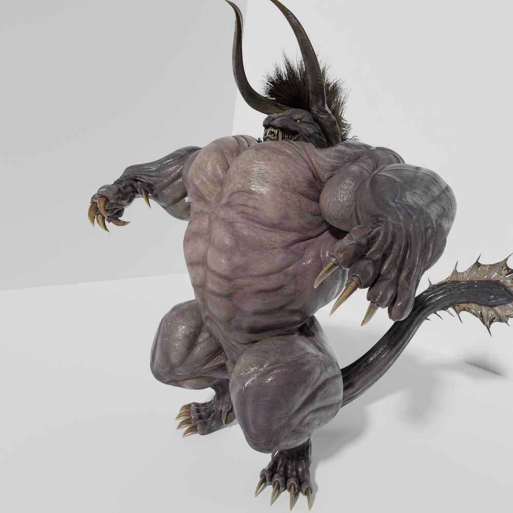 The Behemoth from FFXV, standing on its hind legs, buffed up enormously

DDArtTag